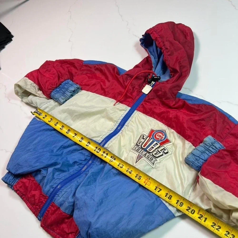 Logo 7 Chicago Cubs Jacket Youth Colorblock Vintage 90s Windbreaker S 8